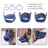 HEELE Dog Muzzle, Adjustable Loop, Breathable, Secure Fit for Small to Medium Dogs, Prevents Biting, Chewing, and Barking (L, Blue) view 3