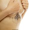 1 Black Rose Underboob Temporary Tattoo with Chains - BC028 view 2