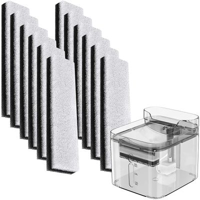 12-Pack Cat Fountain Filters Compatible with WF020, Activated Carbon Replacement Filters