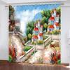 Yvvjmk Garden City Children's Curtain with Eyelets, Elegant Blackout Thermal Curtain, 85 x 200 cm view 1