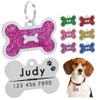 Personalized Engraved Pet Tag - Hot Pink Paw view 3
