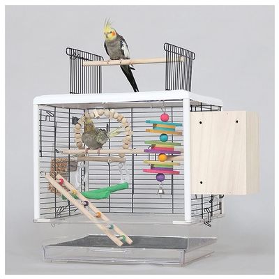 Large Metal Bird Cage with Breeding Box, Color A