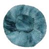 Chickwin Round Dog Bed for Dogs and Cats, Donut Plush Pet Bed, Washable, Non-Slip Base, Tie-Dye Mist Blue, 50 cm view 1