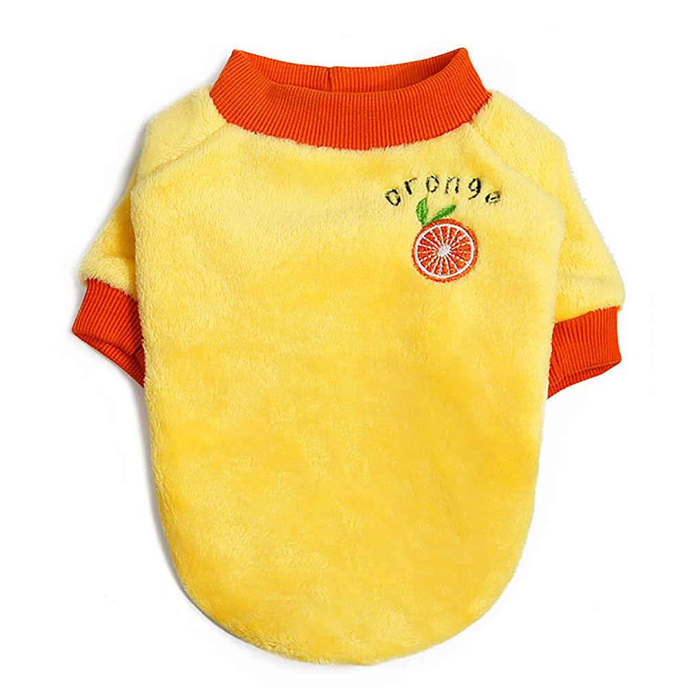 Warm Fleece Dog Sweater for Small and Medium Dogs, Fruit Pajamas