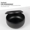 Lurrose Stainless Steel Shaving Soap Bowl for Men with Lid, Black view 2