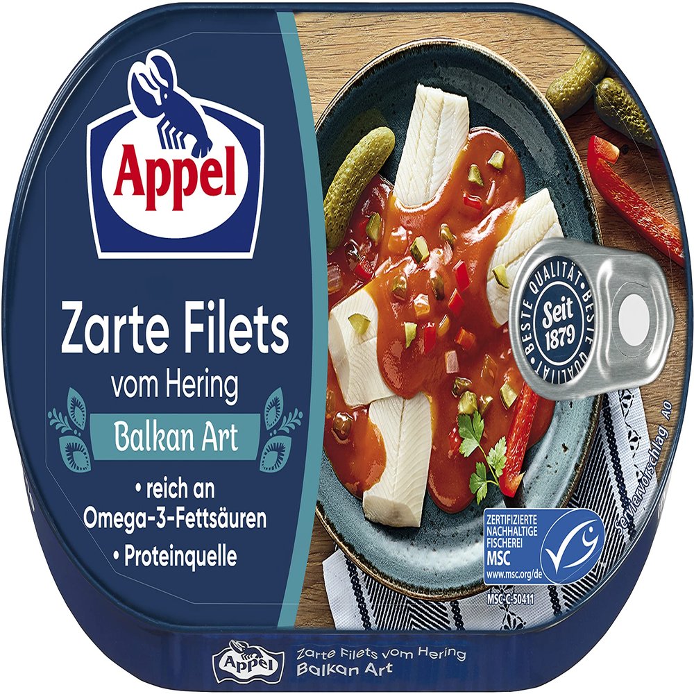 Appel Tender Herring Fillets, Balkan Style, 200 g