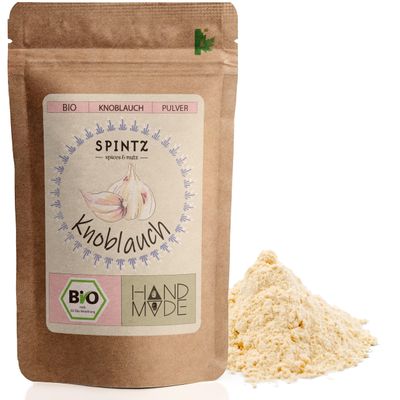 SPINTZ 500 g Organic Garlic Powder – Finely Ground, Vegan, Natural