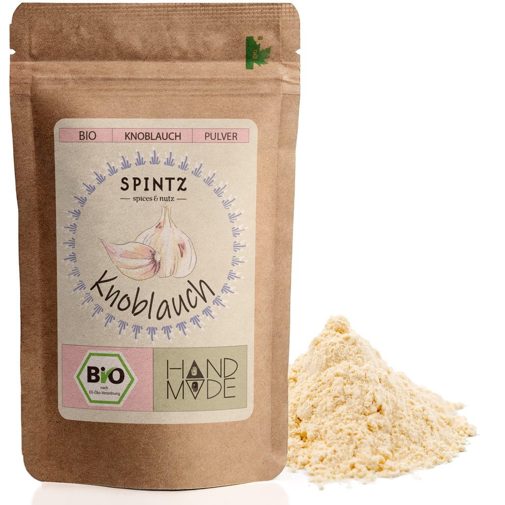 SPINTZ 500 g Organic Garlic Powder – Finely Ground, Vegan, Natural