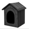Dog House, Pet Den, Graphite Koleinen + Black Oxford, R1: 32 x 38 cm view 1