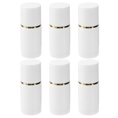 6-Pack 20 mL Refillable Sponge-Top Travel Bottles, White