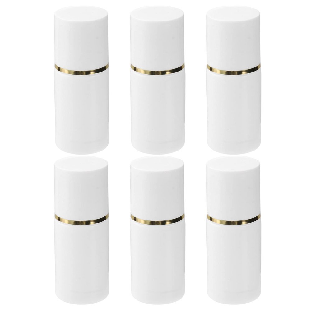 6-Pack 20 mL Refillable Sponge-Top Travel Bottles, White