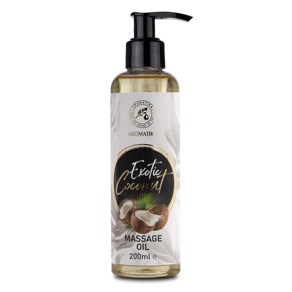 Coconut Massage Oil, 200 ml – Body Care with Coconut and Almond Oils