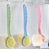 2-in-1 Long-Handle Body Brush with Nylon Bristles and Loofah view 2