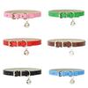 JZK 6-Pack Leather Cat Collars with Removable Bells view 1