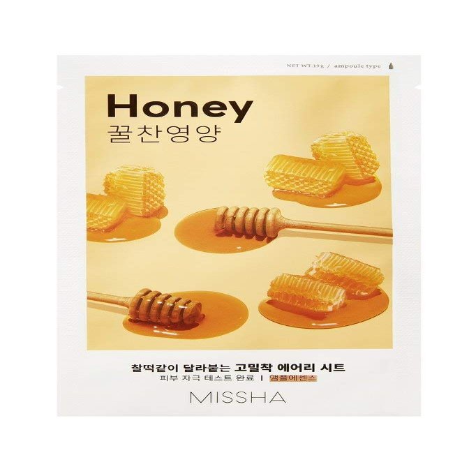 MISSHA Honey Sheet Mask, Anti-Aging, Moisturizing & Regenerating, Korean Beauty, 5-Pack