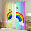 Rainbow Curtains for Girls, Cute Colorful Lollipop Window Panels for Kids’ Bedrooms and Living Rooms, 2 Panels, 175 x 140 cm, Good Room-Darkening Effect view 3