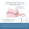 Dog Collar and Leash, Soft Easy-Clean Vegan Leather with Rose Gold Buckle, Pink, Size S (31–42.9 cm) view 2