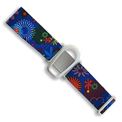 Diasticker Dexcom G6 Fixation Band, Flexible, Waterproof, Strong Hold, Medium 25–35 cm, Blue Flowers