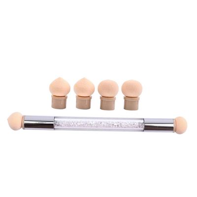 Dual-Ended Nail Art Sponge Pen with 4 Replacement Heads