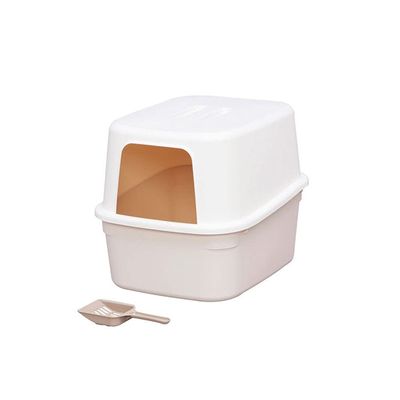 Liudan Fully Enclosed Cat Litter Box, Removable, Splash-Resistant, Color B