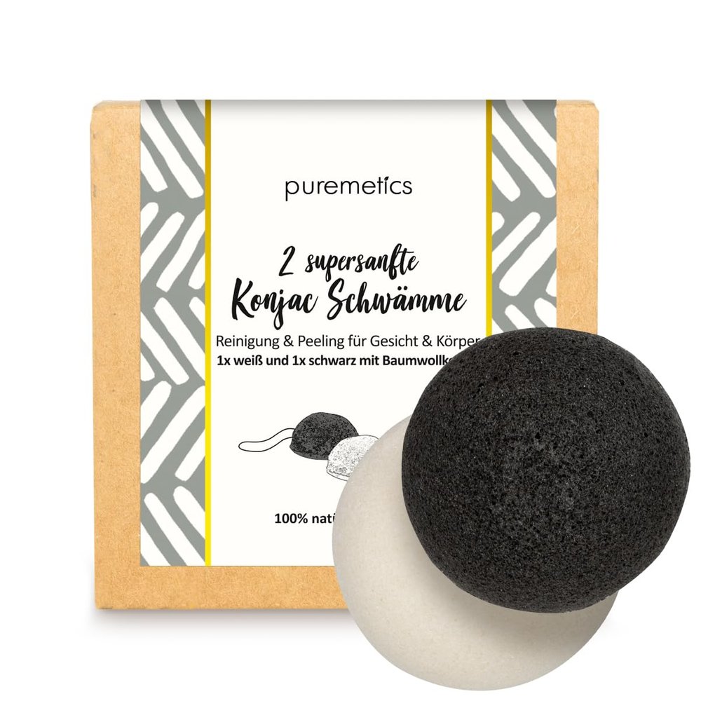 Puremetics Konjac Sponges, Ultra-Gentle, 2-Pack