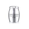MeMeDIY Personalized Small Stainless Steel Cremation Urn for Human or Pet Ashes with Photo, Engraving, and Birthstones view 1