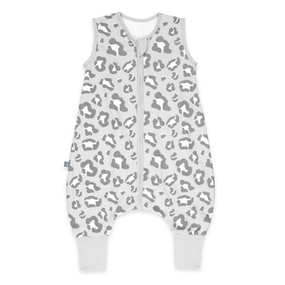 emma & noah Baby Sleep Sack with Feet, 1.0 TOG, All-Season Sleep Sack for Spring, Summer and Fall, 100% Organic Cotton, OEKO-TEX Certified (Leo Gray, 110 cm)