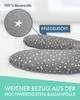 pic Bear Classic 190 cm Nursing Pillow – Premium Pregnancy Pillow (100% Jersey Cotton, Spots Flamingo Solid Pink) view 2