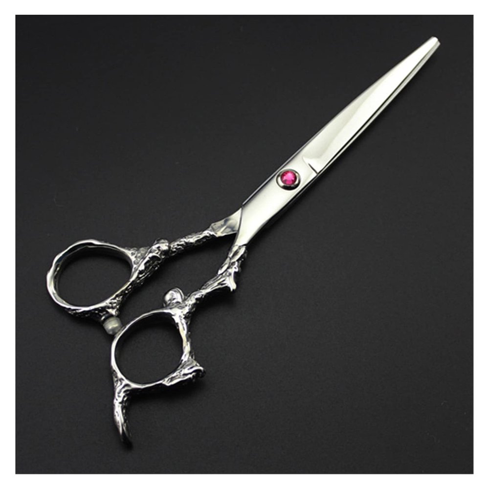 RH-HPC 6-Inch Professional Hair Cutting Scissors with Colorful Dragon Handle, Silver Cutting