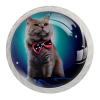 Creative Cat Drawer Knobs, Round Cabinet Handles, 4-Pack, 3.5 × 2.8 cm view 1