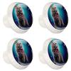 Creative Cat Drawer Knobs, Round Cabinet Handles, 4-Pack, 3.5 × 2.8 cm view 2