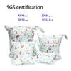 Egurs 4-Piece Reusable Wet Bag Set, 4 Sizes, Waterproof Washable Organizer Bags for Cloth Diapers, White Bear Foundation view 2