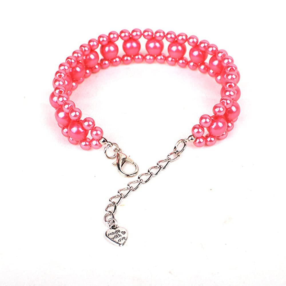 RayMinsino Adjustable Beaded Collar for Small and Medium Cats and Dogs
