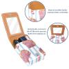 Sea Shell Marine Life Pattern Lip Gloss Holder with Mirror view 4
