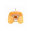 Liudan Semi-Enclosed Cat Litter Box, Splash-Resistant, Orange view 1