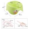 Liudan Semi-Enclosed Cat Litter Box, Splash-Resistant, Orange view 2