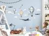 Little Deco Wall Stickers for Boys’ Rooms: Airplanes, Hot Air Balloons, Clouds & Stars, Watercolor DL707-2 view 2