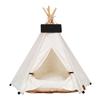 Dog and Cat Tent with Cushion and Nameplate, 50 x 50 x 60 cm, M, White view 1