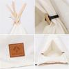 Dog and Cat Tent with Cushion and Nameplate, 50 x 50 x 60 cm, M, White view 2