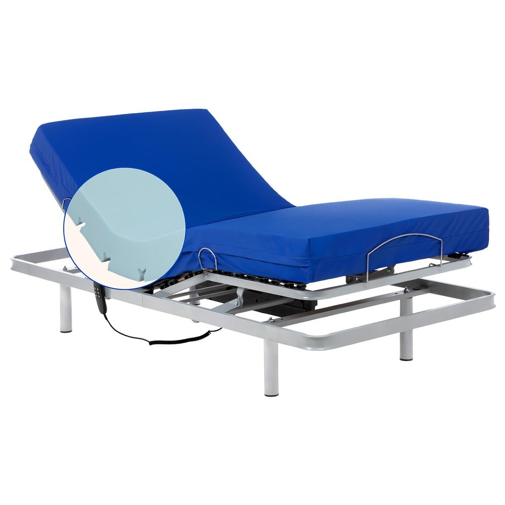 Geriafy Electric Adjustable Bed with Professional HR Cold-Foam Mattress, 90 x 200 cm