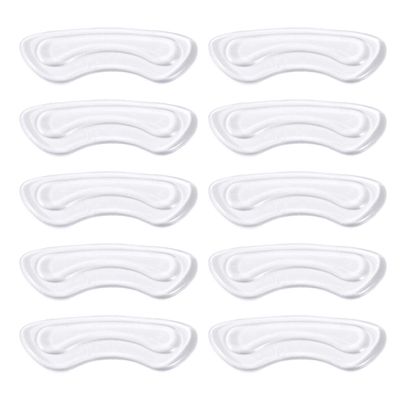 10-Piece Clear Silicone Gel Heel Pads, Self-Adhesive Shoe Grips