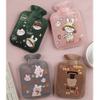 Hot and Cold Water Bottle with Soft, Plush Cover, Gray Cute Rabbit view 4