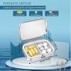 Portable Metal Pill Organizer with 2 Compartments view 3
