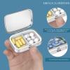 Portable Metal Pill Organizer with 2 Compartments view 4