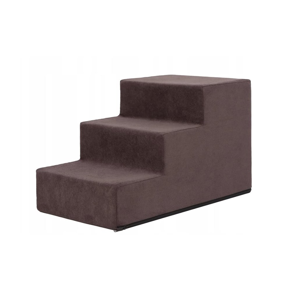 millybo Savoy 3-Step Dog Stairs, Brown