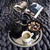 YZJJ Handmade Chunky Knit Cozy Blanket view 2