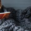 YZJJ Handmade Chunky Knit Cozy Blanket view 3