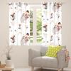 Homemissing Kids' Hedgehog Curtains, Kawaii Mushroom Design, 175 x 140 cm view 1