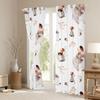 Homemissing Kids' Hedgehog Curtains, Kawaii Mushroom Design, 175 x 140 cm view 4