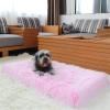 DHGTEP Large Orthopedic Dog Bed, Soft Plush Memory Foam Sofa with Removable Washable Cover, Pink, 75 x 50 cm view 2